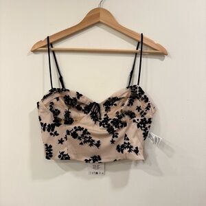 Zara Floral Corset Style Crop Top
